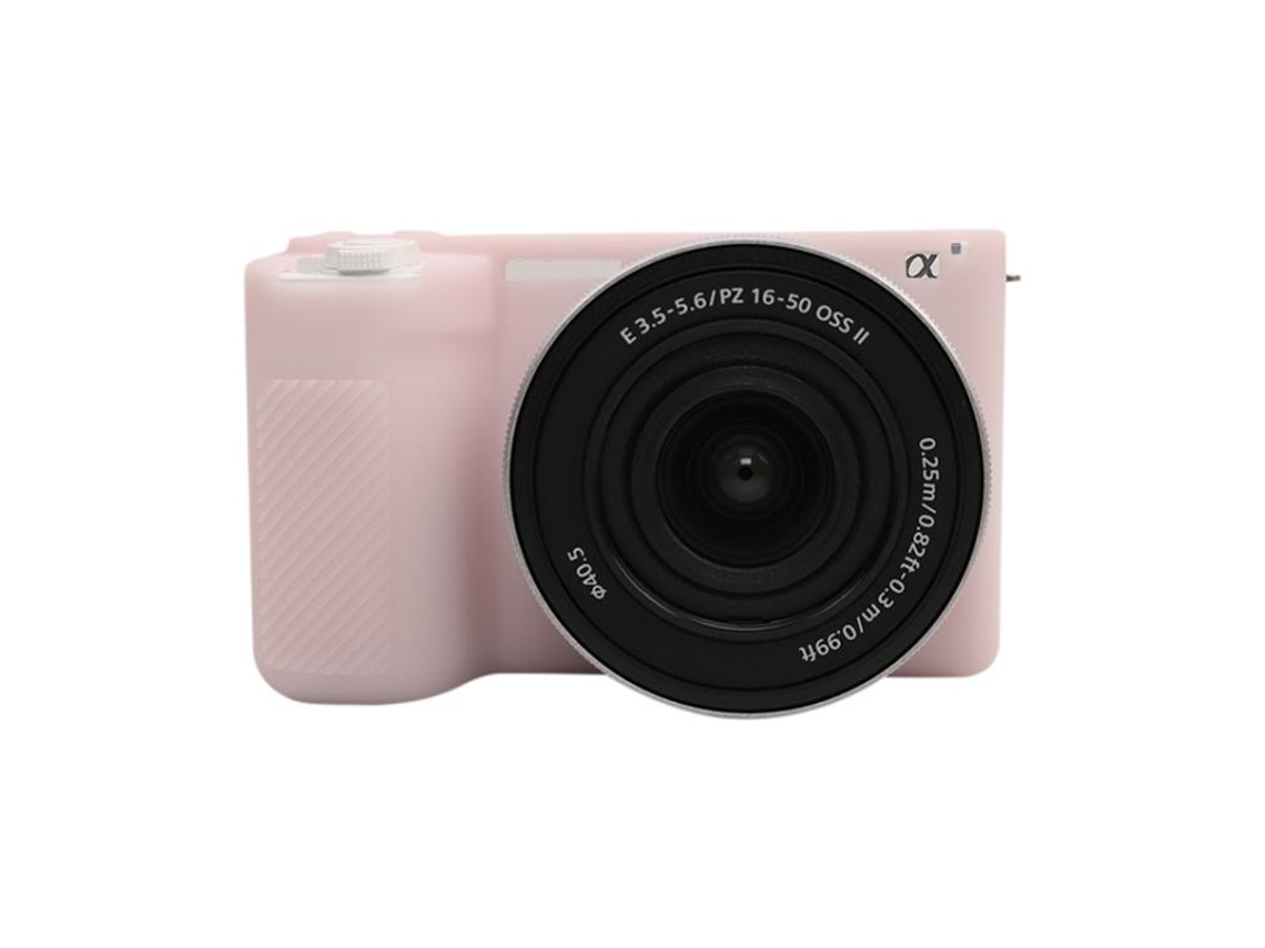 Capa Protetora de Silicone Macio Brilhante para Sony Zv e10 Ii / Zv e10m2 Rosa Gelatinoso XIAOMOYU