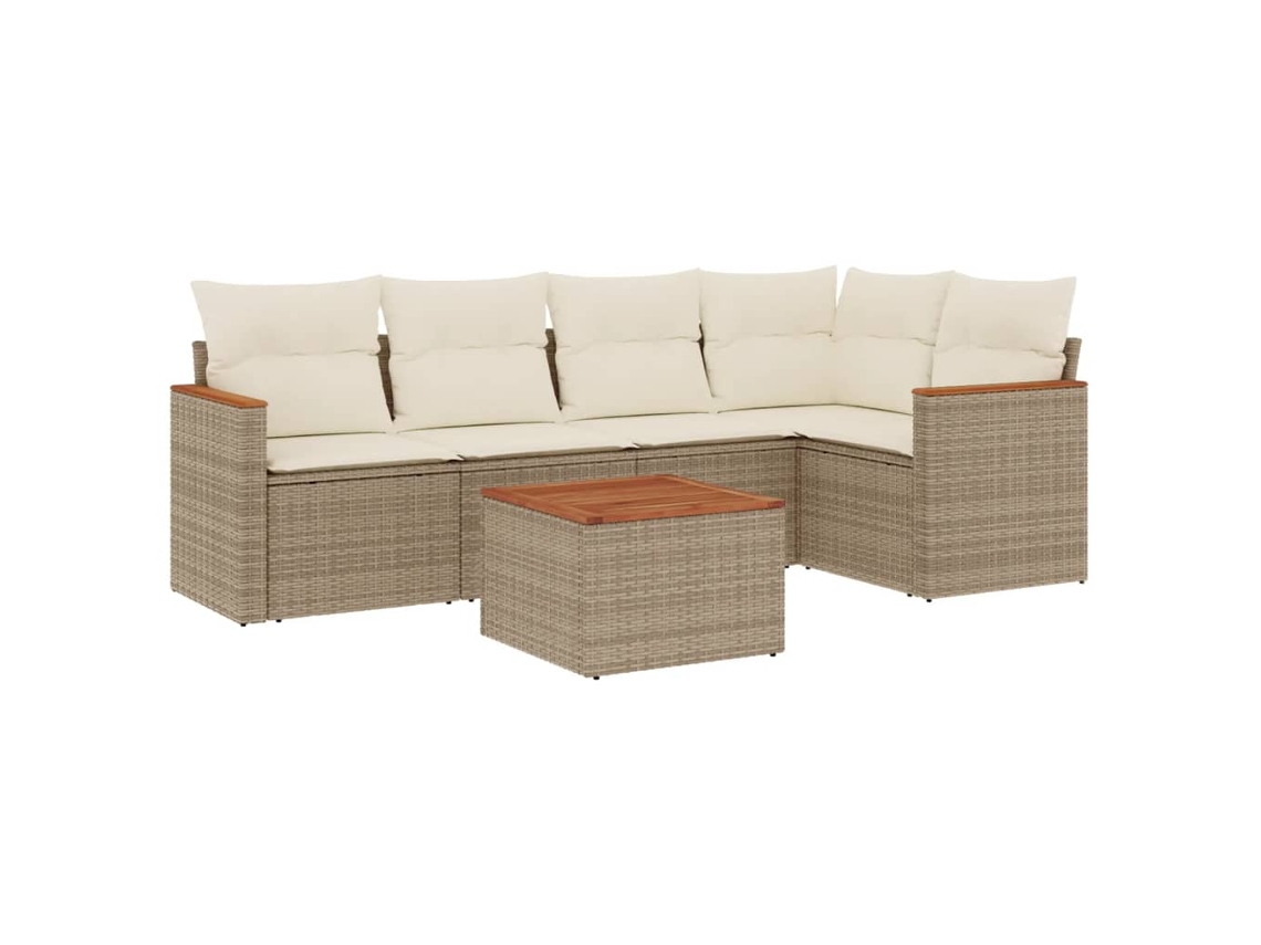 Garden Sofa Set, Garden Sofa Sets Vidaxl Bege Rattan / Vime (n/a)