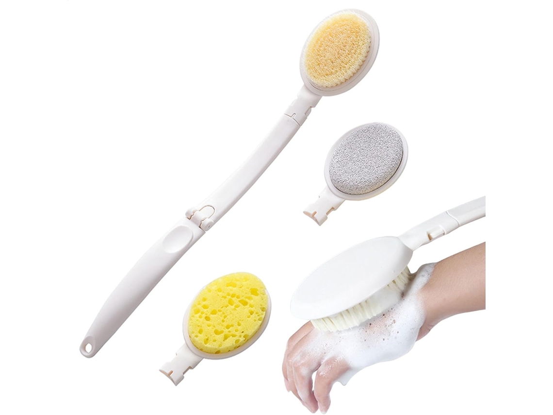 Escova De Banho Corporal E Para As Costas Masculina | Limpeza Com Cerdas Macias, Escova Dupla Para Banho, Leve E
