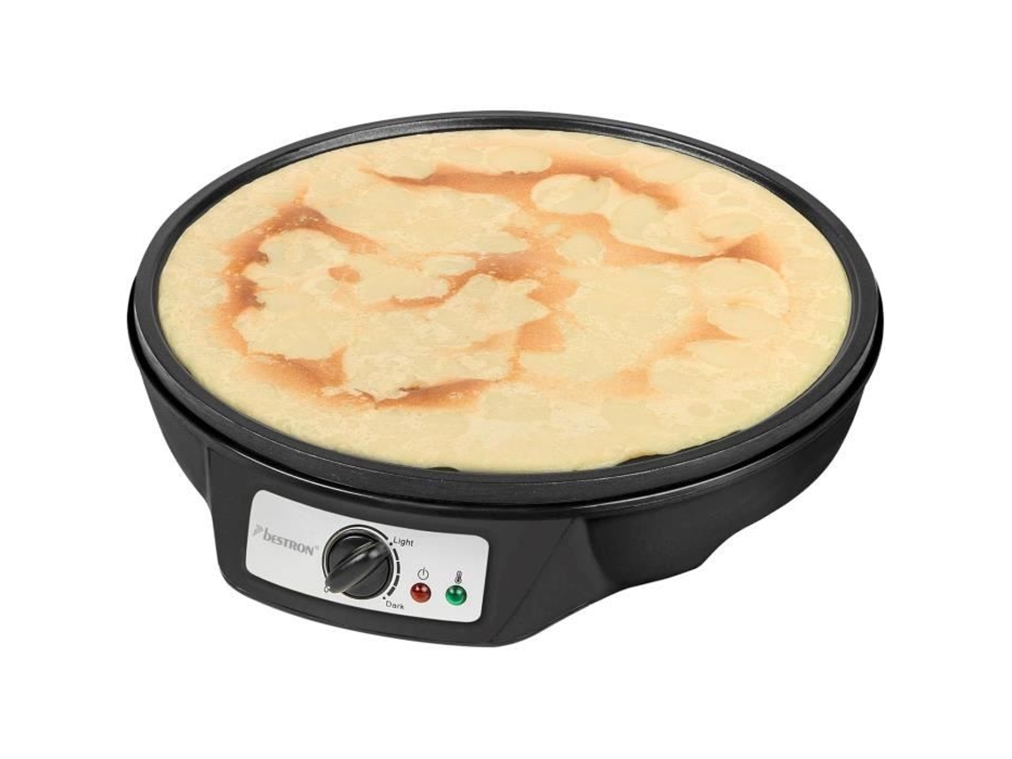 Crepeira Elétrica Bestron Ø 30 Cm 1000 Watts Revestimento Antiaderente Preto