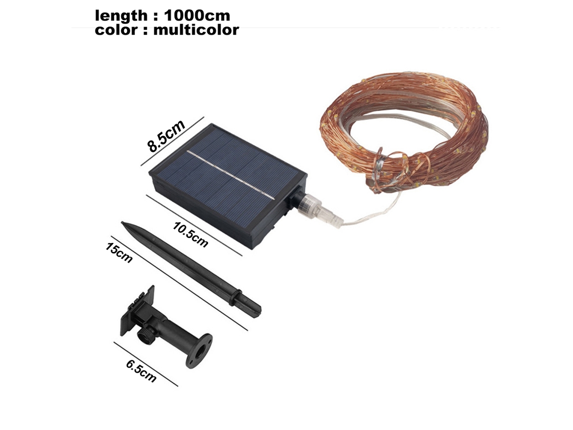 Luzes de Fada de Natal 33 Pés 100 Led String Lights Controle Remoto 8 Modos Festa de Casamento Interna Multicolor