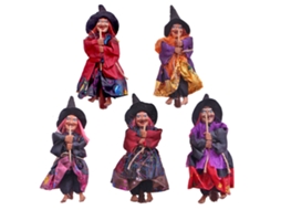 Figura de bruxa assustadora do Mali, Pendurada, para decoração de Halloween em cores aleatórias.