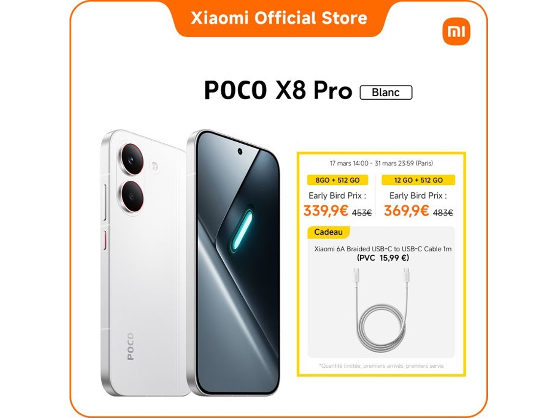 Poco X8 Pro 12+512 Branco Processador Dimensity 8500-ultra