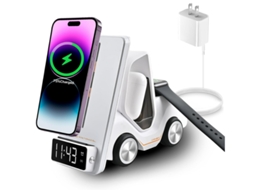 Estação De Carregamento Sem Fio 5 Em 1 Para Iphone 14/13/12 Series Para Airpods Pro/3/2, Para Apple Watch/iwatch Com Suporte Para Luz De Des