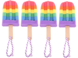 Conjunto de 4 Esponjas de Banho Coloridas Esfoliantes para uma Esfoliação Suave. CHABERLU