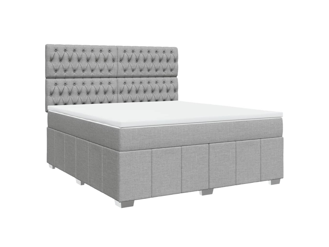 Box Spring Bed, Box Spring Beds Vidaxl Cinzeto Tecido (180 X 200 Cm)