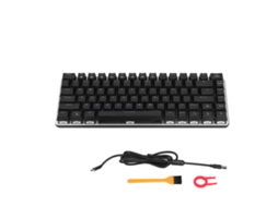 Teclado Mecânico Fio 82 Teclas com Luzes para Gaming, Office, PC, Notebook Preto, Prata, Branco | S/MARCA
