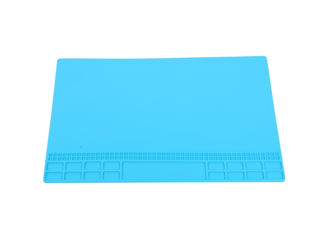 Orevant-tapete De Reparación De Silicona Resistente Al Calor 350x250x4mm Azul Claro Para Soldadura Y Mantenimiento De Teléfonos Y Ordenadores