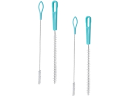 Escova De Limpeza Para Canudos E Bicos Confeitar, Conjunto De 4 Peças Com Cerdas Nylon, Plástico Resistente, Para