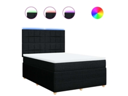 Box Spring Bed, Box Spring Beds Vidaxl Preto Tecido (140 X 190 Cm)