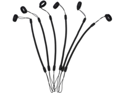Conjunto De 6 Peças De Porta Canetas Portáteis E Duráveis Em Plástico Preto E Silicone Da Secfou, Com Chaveiro, Ideal