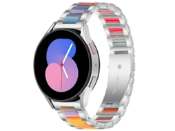 Pulseira De Metal Resinado Intercalada Para Galaxy Watch 5 40/44mm