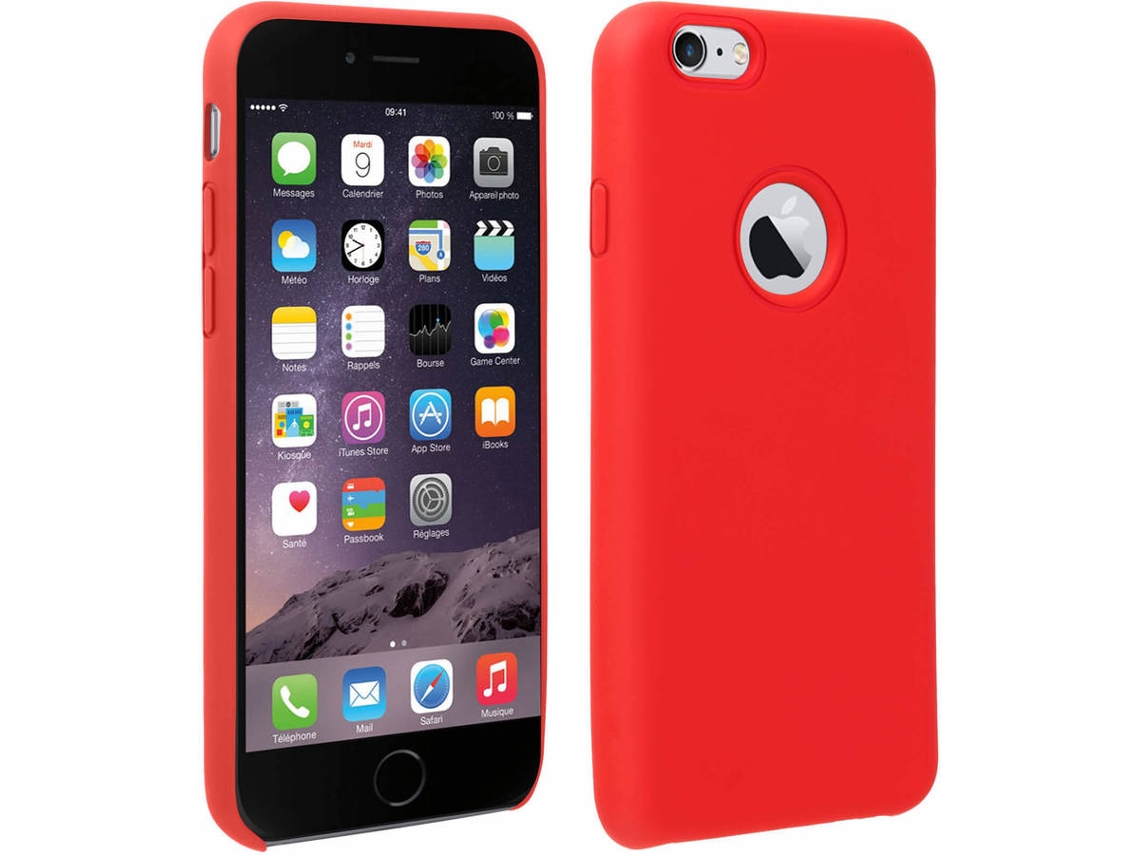 Capa iPhone 6, 6s AVIZAR Silicone Vermelho