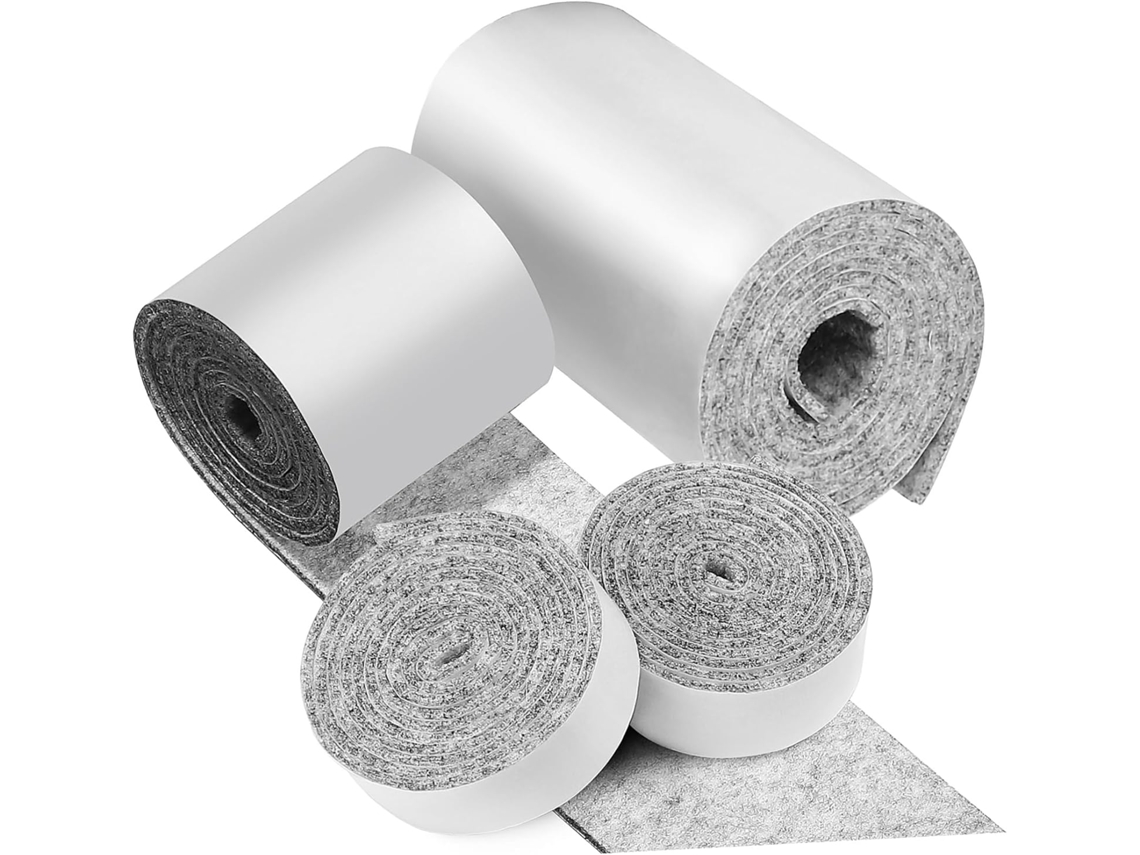 Doitool 4-rolos De Tiras Feltro Autoadesivas Para Móveis, Proteção De Pisos E Pés Cadeiras Faça Você Mesmo Almofadas