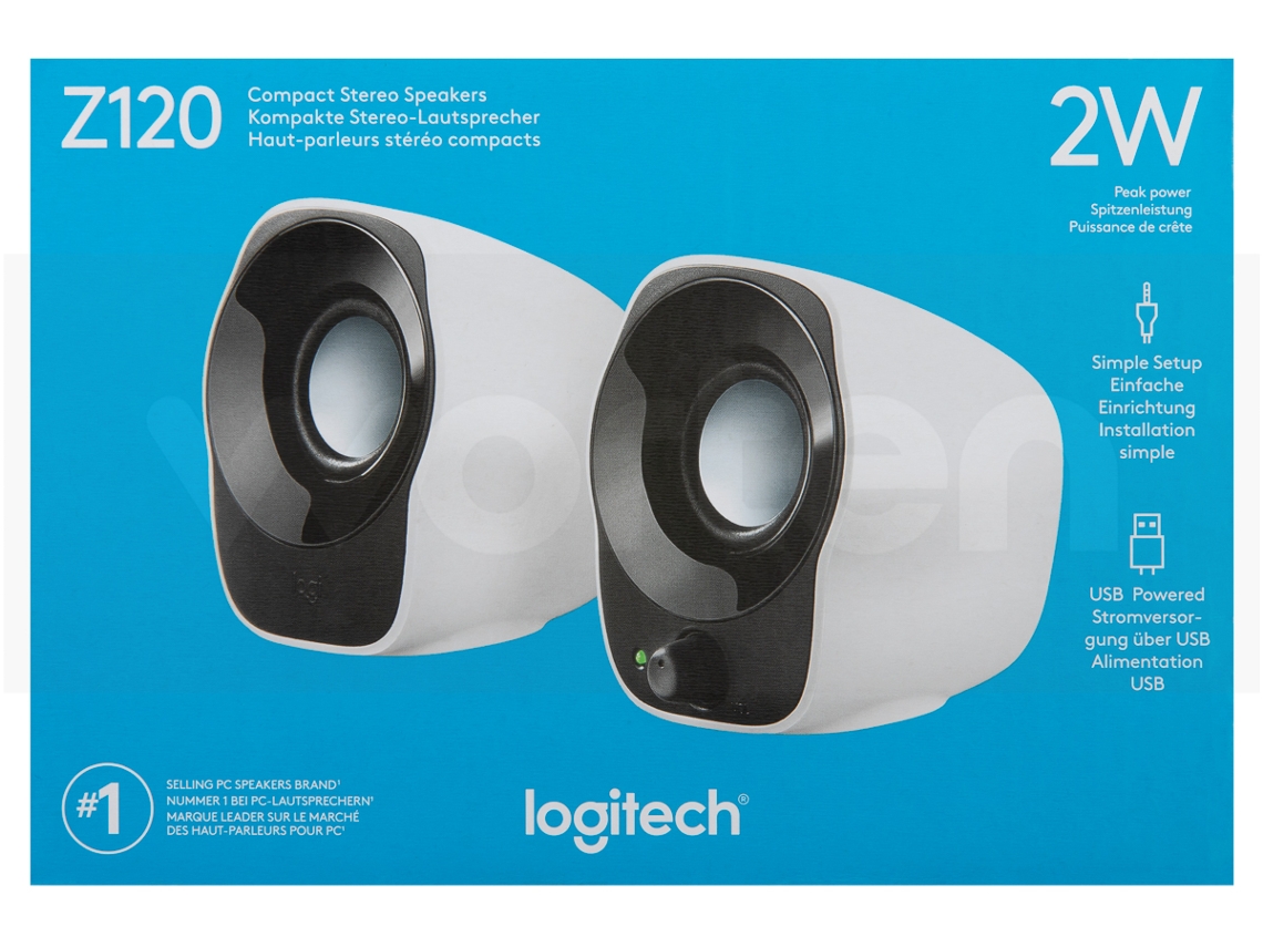 Colunas 2.0 LOGITECH Z120 (PC - 1.2 W)