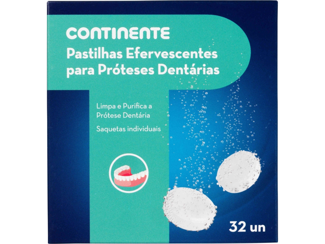 Pastilhas Limpeza De Próteses Continente