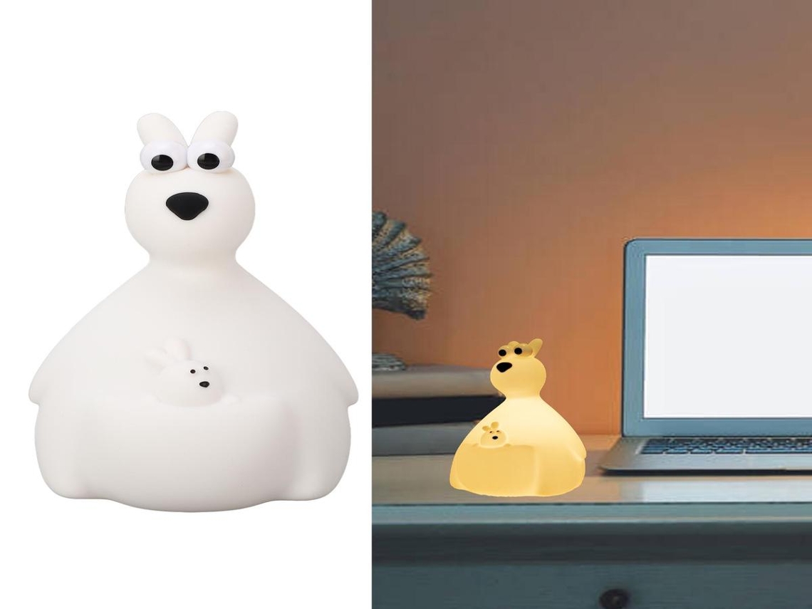 Lurelia Abajur Infantil com Silicone Macio, Recarregável via USB, Sensor de Toque e Brilho Ajustável para Bebês e Crianças, com Luz Suave