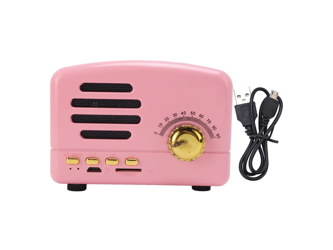 Caixa de Som Retrô Rosa EOOCOO