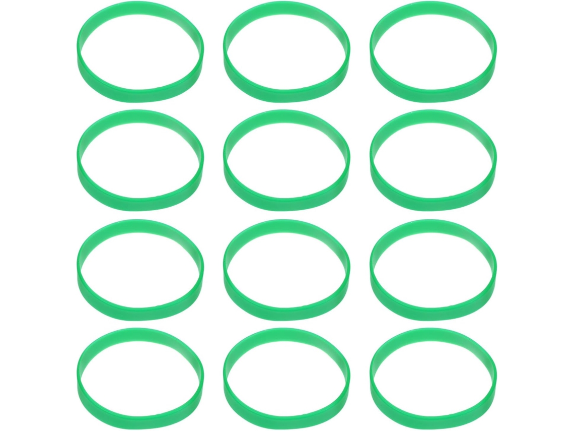 Pulseiras esportivas de silicone verde Coheali para a celebração do Dia de São Patrício, pulseiras elásticas ajustáveis, pacote com 100 unidades.
