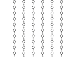 Conjunto De 60 Argolas Para Cortina Com Ganchos, Metal Pino Fixação,