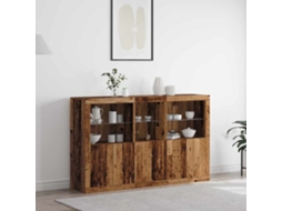 Vidaxl Aparador Led Madeira Antiga 162 X 37 X 100 Cm