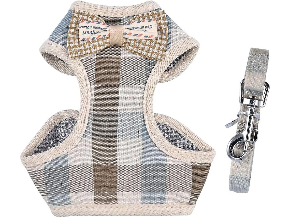 Conjunto De Cinta E Guia De Algodão Confortável E Estiloso Para Filhotes E Gatos Pequenos
