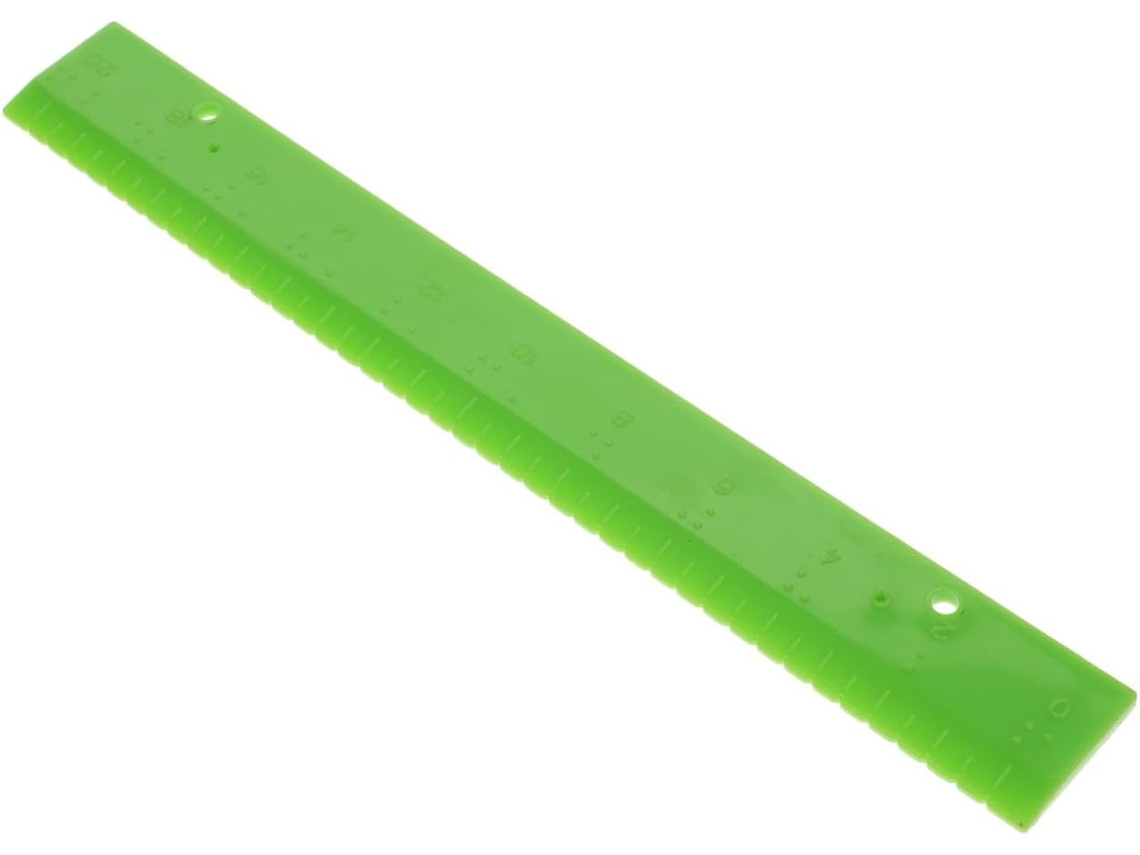 Régua Braille Reutilizável Em Pvc Para Deficientes Visuais, Ferramenta