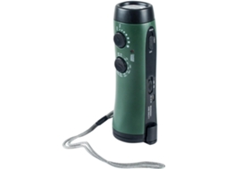 Rádio De Emergência Com Lanterna De Manivela Super Brilhante 5 Leds Alto Falante Embutido Bateria De 120 Mah