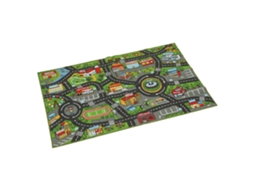 Tapete Infantil Estrada De Cidade 160x100 Cm Educativo Antiderrapante Para Engatinhar E Brincar Com Carros Multicor
