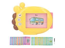 Ats cartões Flash Parlantes de Dois Lados para Aprender Vocabulário Inglês Brinquedo Educatsivo Sensorial para Crianças Girafa