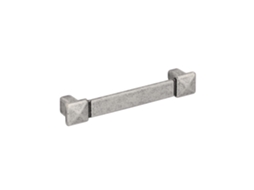 Puxador para Móveis em Zamac Distância Central 96mm Prata Antiga Brilhante Conjunto de 6 HARDWAREXCHANGE