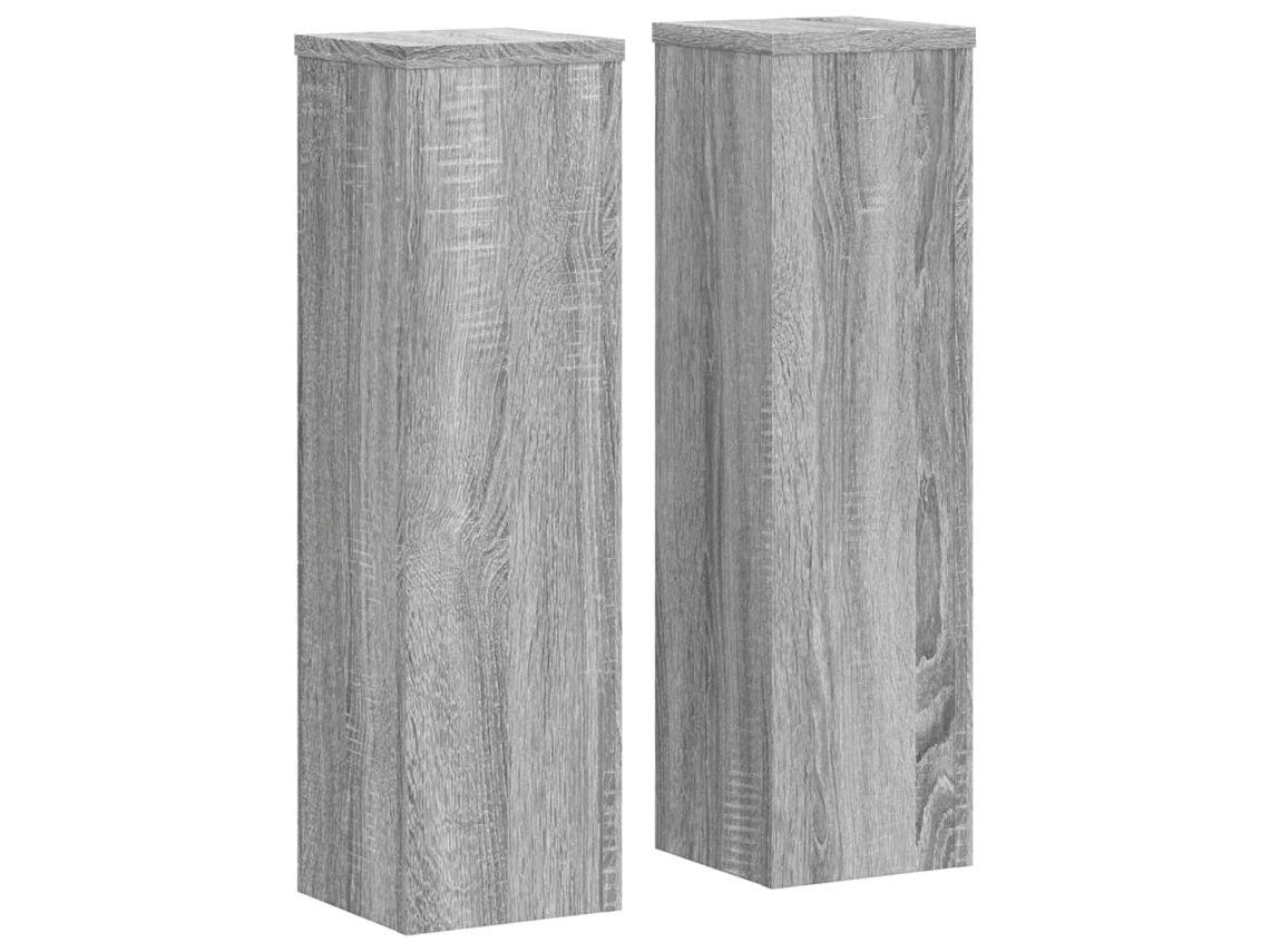 Plant Stand, Plant Stands Vidaxl Cinzeto Madeira Processada (17 X 17 X 60 Cm)