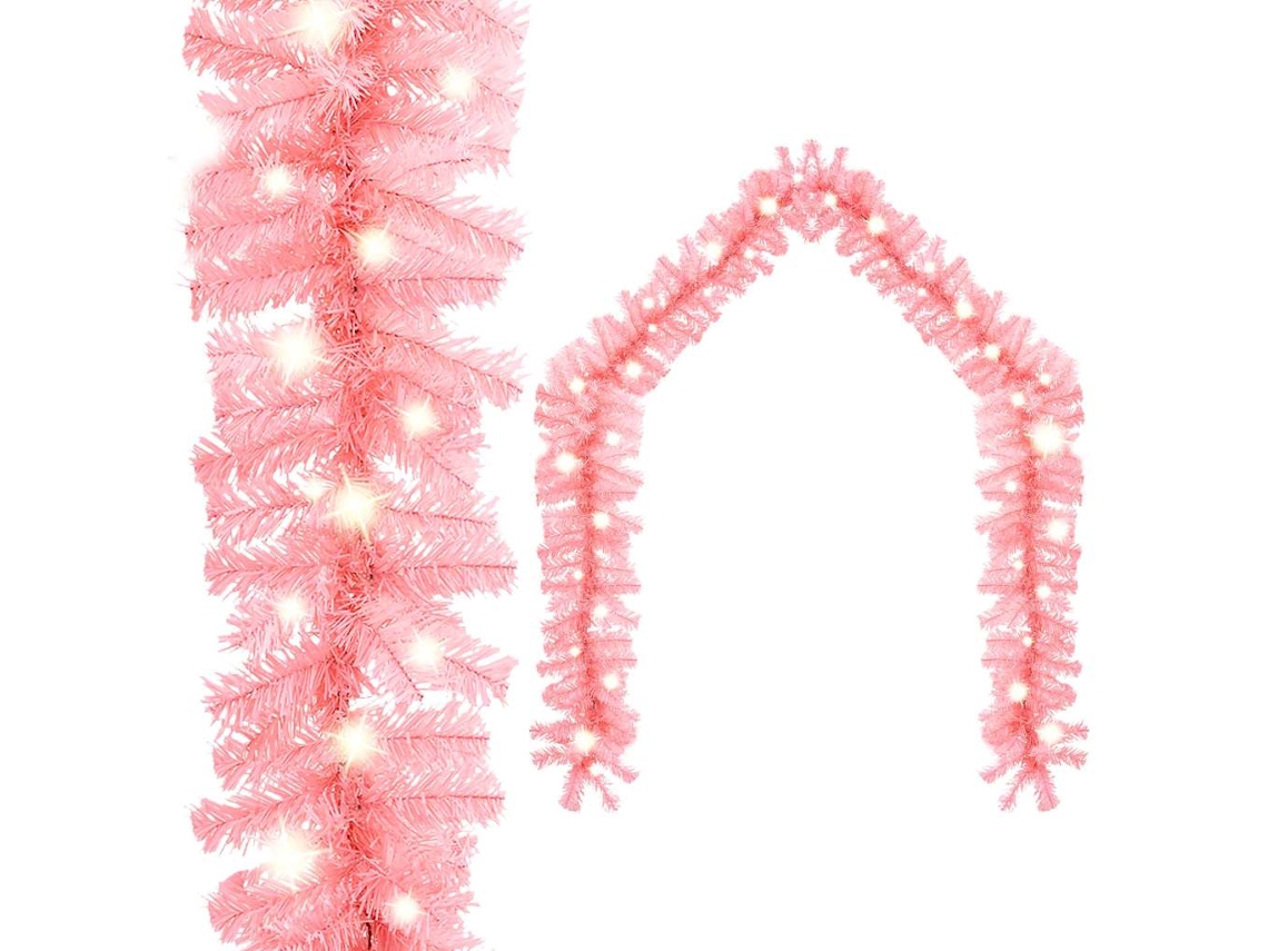 Vidaxl Grinalda De Natal Com Luzes Led 20 M Cor-de-rosa