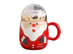 Caneca De Porcelana Papai Noel Design Presente De Férias