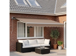 Vidaxl Toldo Retrátil Cinzento-acastanhado 500 × 300 Cm