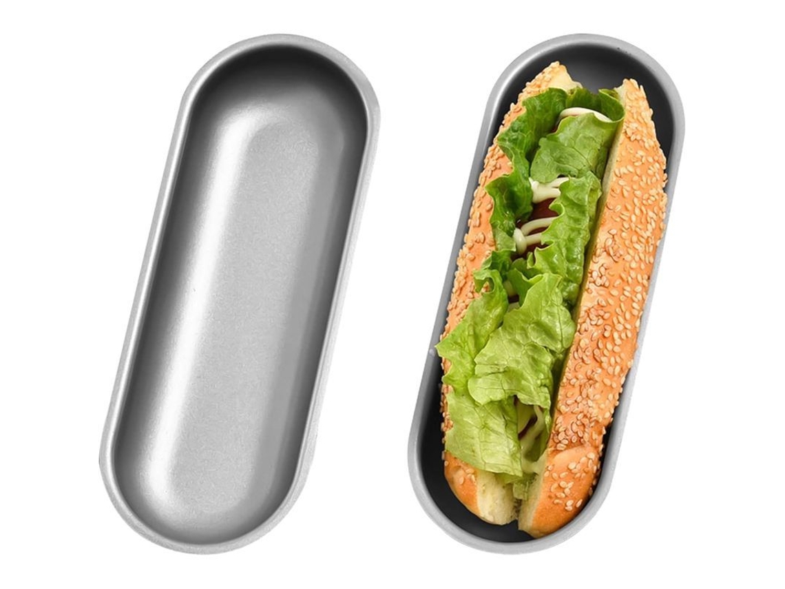 2026 molde para Panes de Salchicha de Acero Carbónico Antiadherente 7 Pulgadas Paquete de 2 Horno Seguro
