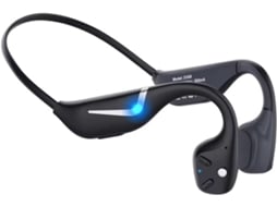 Fones De Ouvido Bluetooth De Condução Óssea À Prova D'água Ip67 Com Microfone Com Design De Orelha Aberta Para Corrida E Esportes (preto)