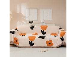 Protetor de Almofada de Sofá com Capa de Assento Antiderrapante Laranja-180X180Cm LUUCOZK