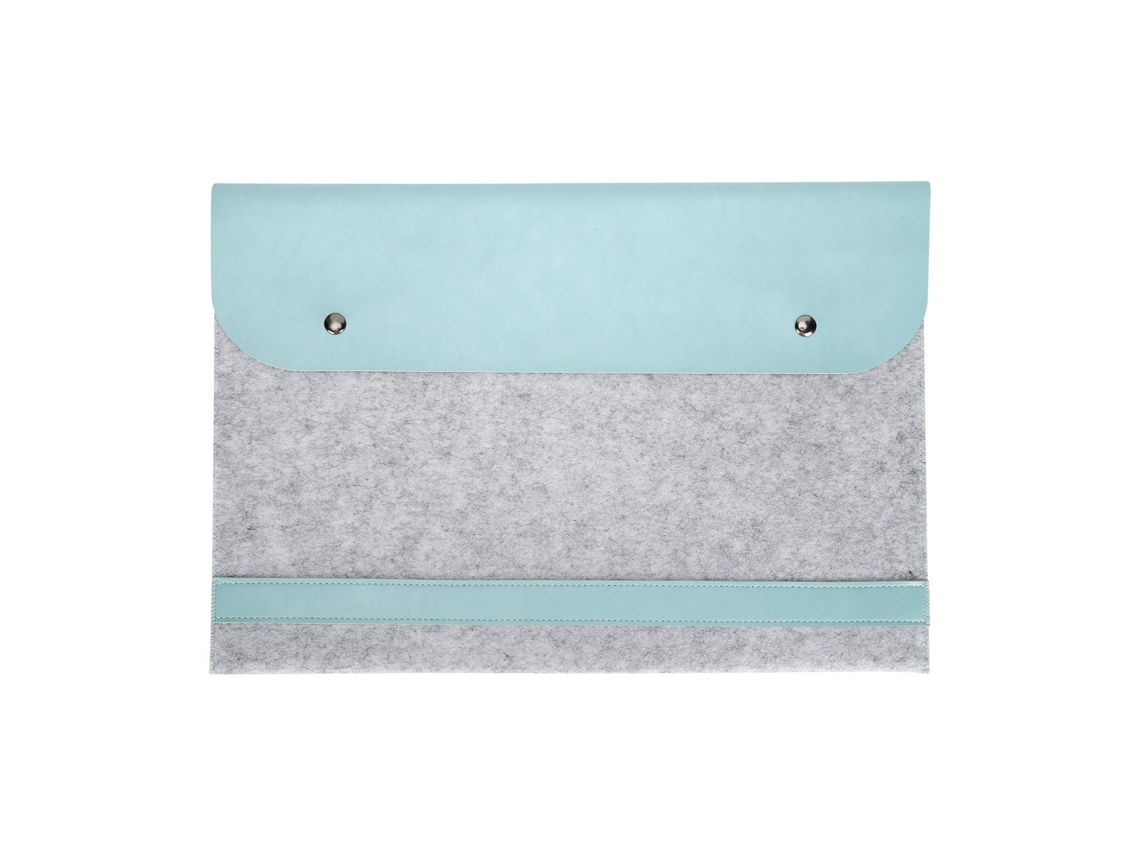 Raum-capa Protetora Flip Para Laptop De Camada Dupla De Feltro E Microfibra Para Macbook Pro 15.4 Polegadas - Verde Menta