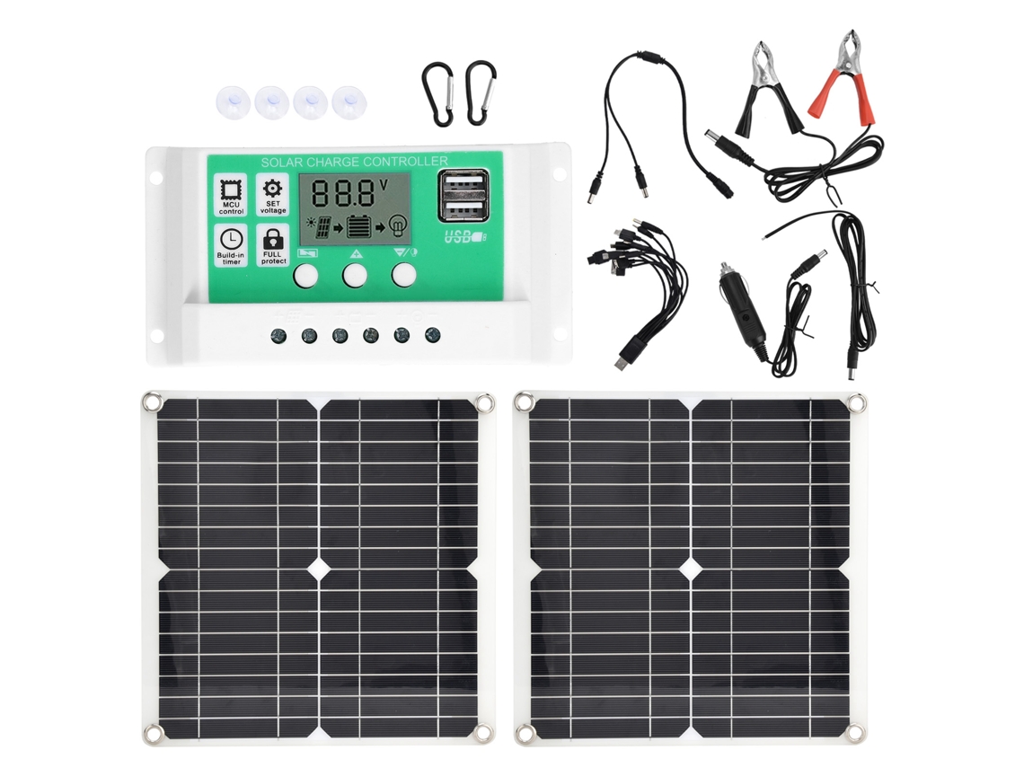 Painel Solar Primerox 2pcs 15w controlador 30a para carro satélite estação espacial lâmpada