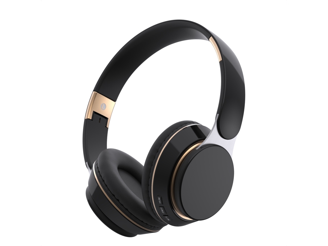 Lurelia Auscultadores Bluetooth Slot Cartão Dobráveis Bluetooth 5.3 Preto