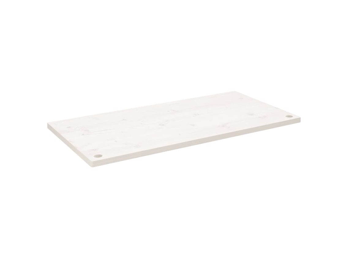 Desk Top, Desk Tops Vidaxl Branco Madeira De Pinho (110 X 55 X 2.5 Cm)