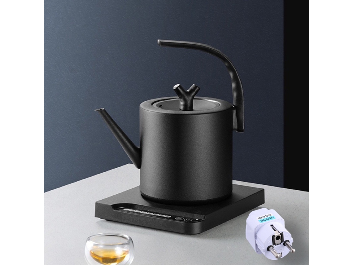 Lurelia Chaleira Elétrica Com Cabo Curvo E Adaptador De Tomada Alemão. Bule De Chá Durável