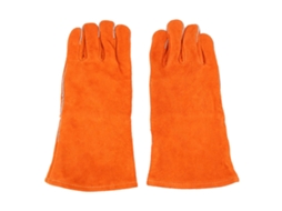 Luvas de soldagem em couro bovino fino para trabalho, proteção contra incêndio e equipamentos de segurança, 35 mm