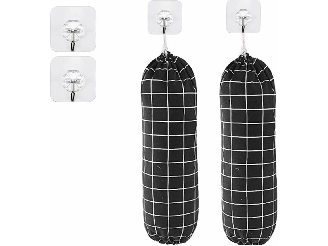 Suporte De Parede Para Sacos Plásticos Com Cordão.
