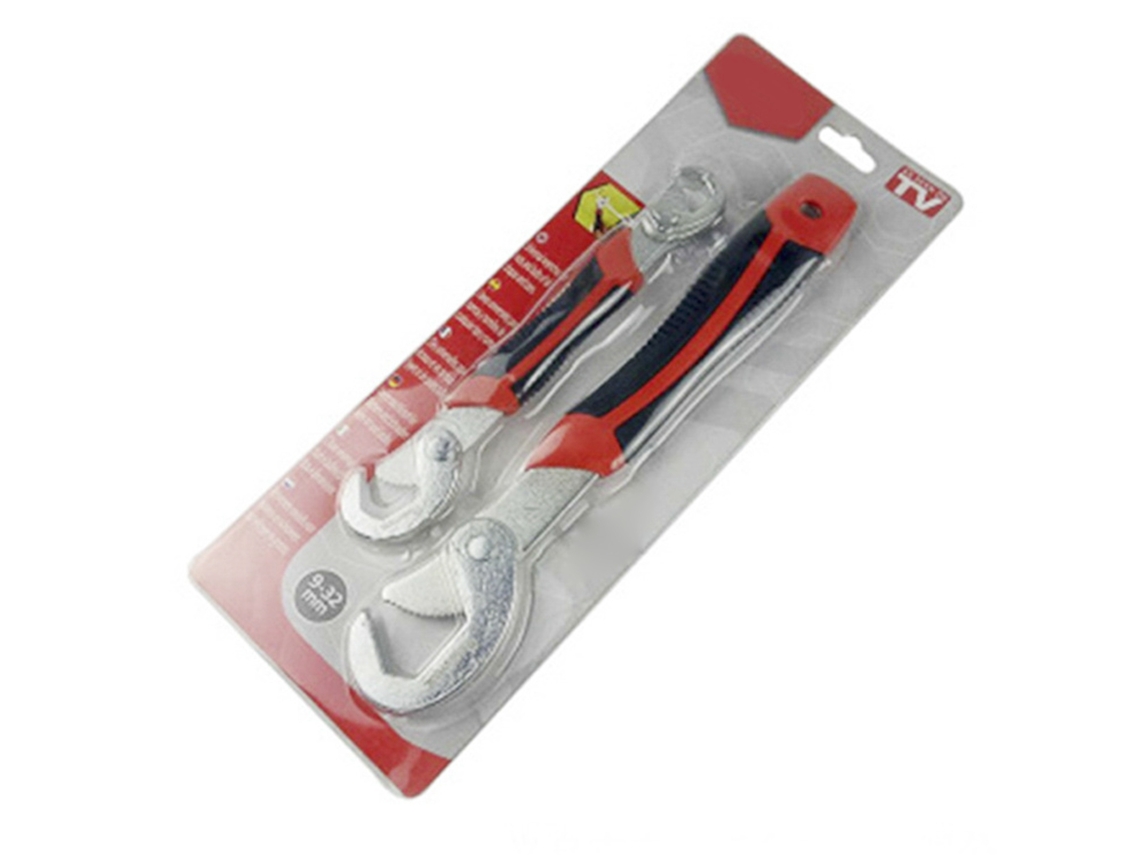 Chave De Boca Universal Ajustável De Aço Cromo Vanádio 9-32mm Auto Apertura 2pcs