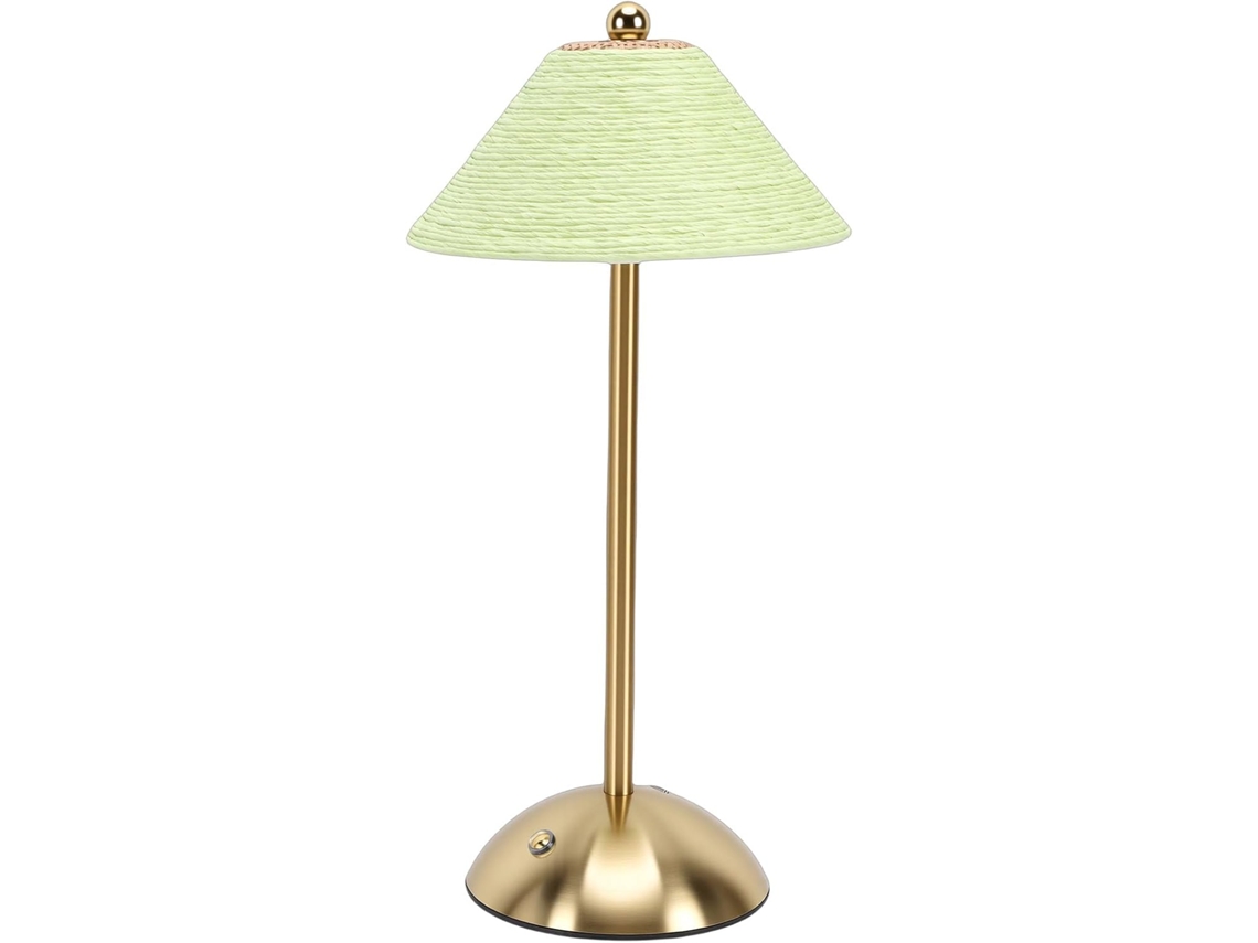 Abajur De Mesa Sem Fio Feito À Mão Con Corda Papel, 3 Núcleos, Luminária De Cabeceira, Luz Noturna, Ideal Para Quarto