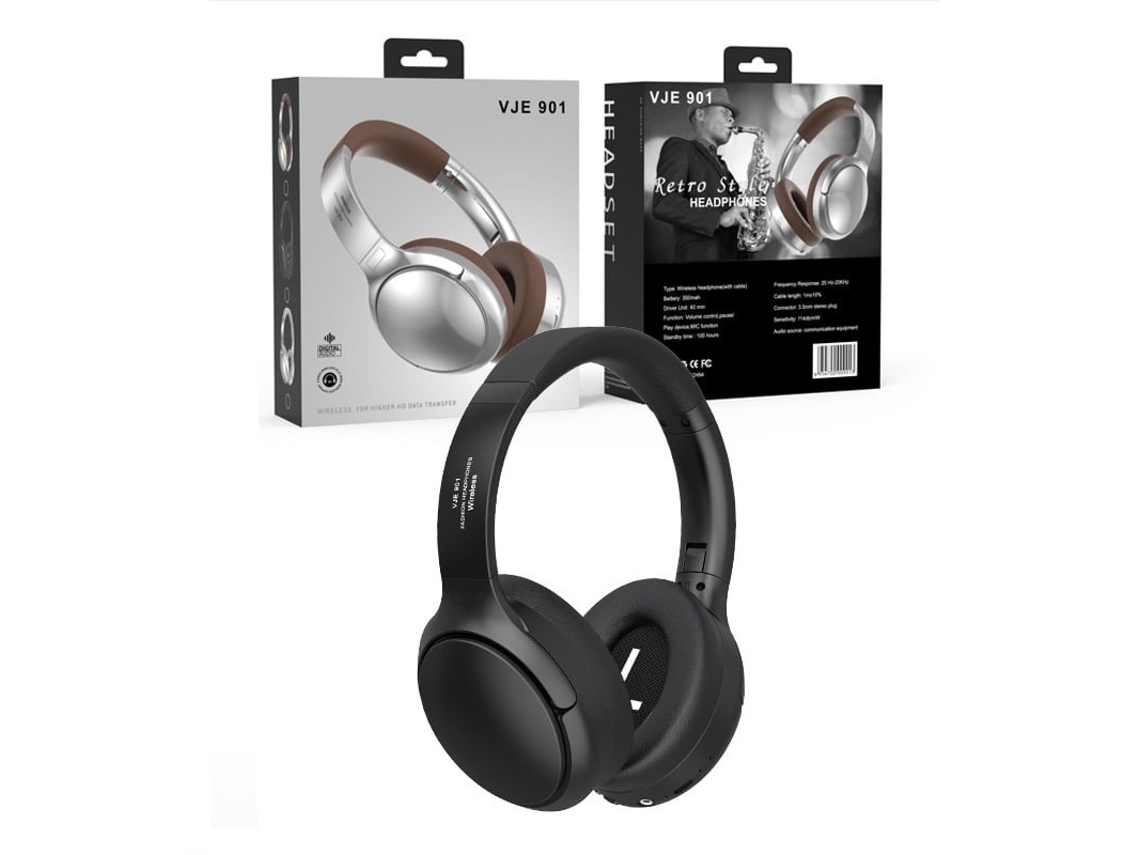 Lurelia Auscultadores Bluetooth Vje901 Bluetooth 5.4 350 Mah Preto