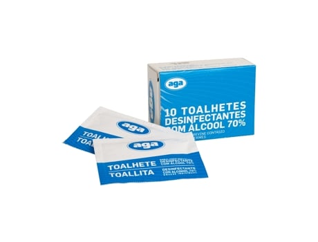 Aga Toalhete Desinfetante com Álcool 70% 1 Unidade