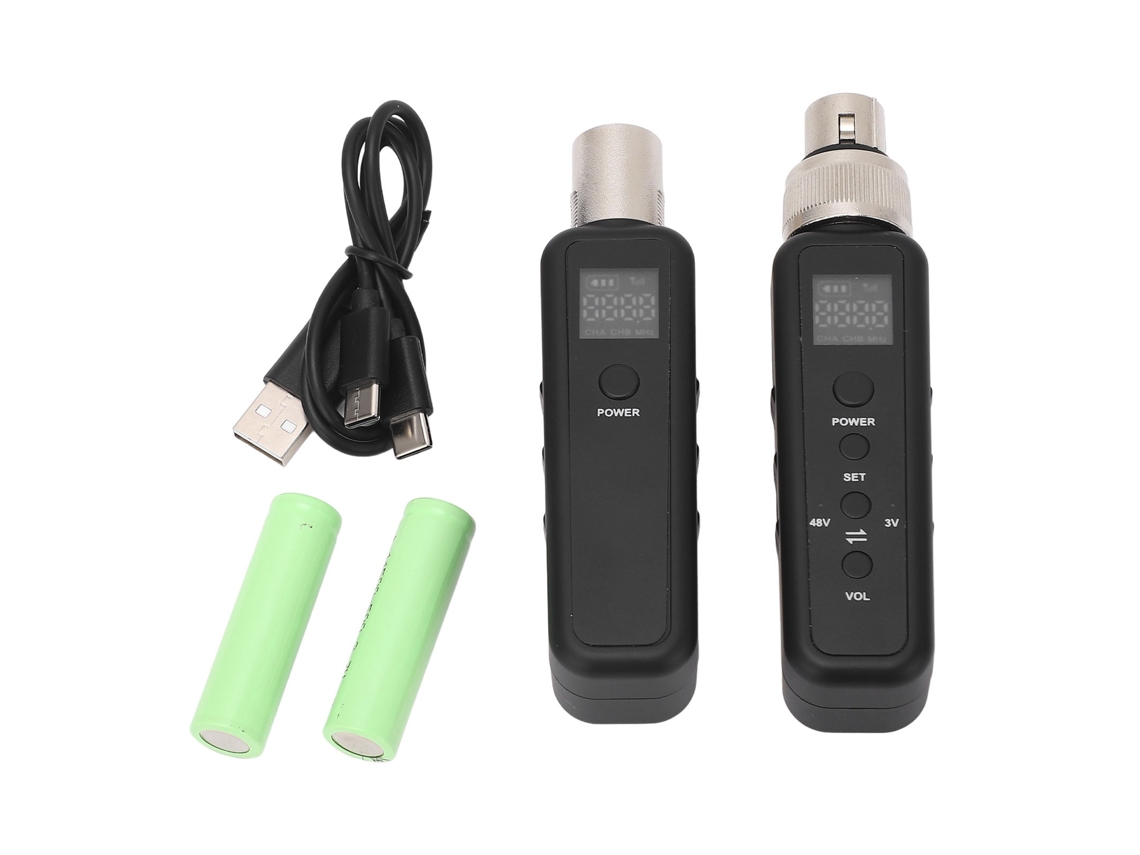 Raum-transmissor E Receptor De Microfone Sem Fio Com Adaptador Xlr Para Microfone
